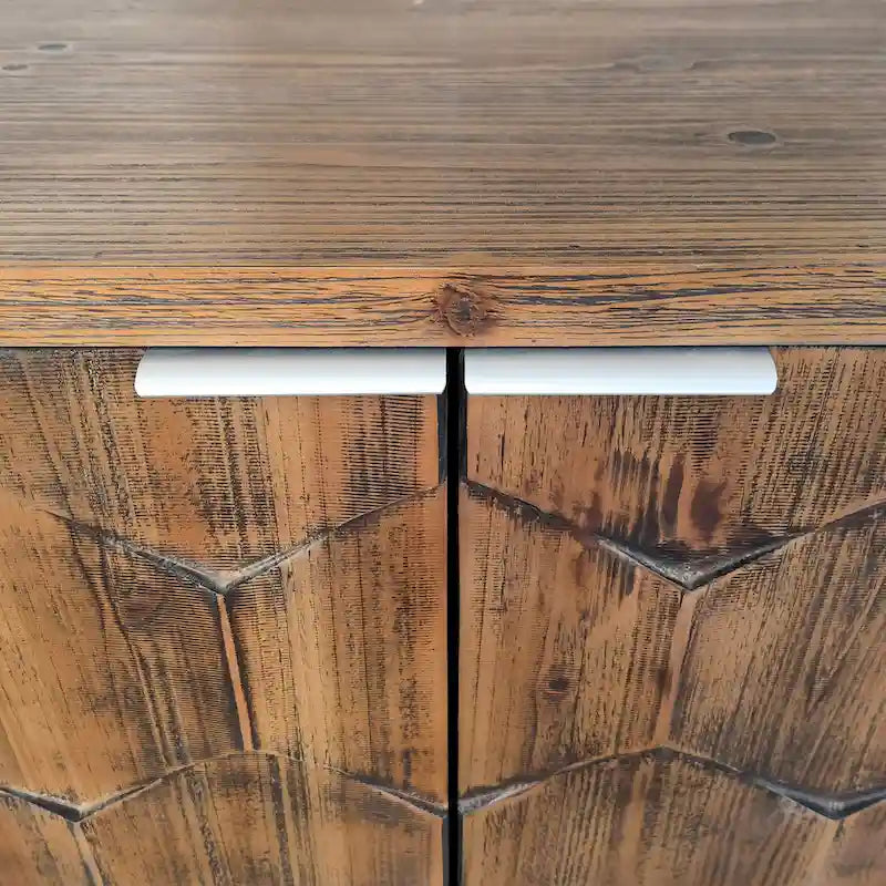 Meuble d'appoint style ferme, buffet en bois à 4 portes, desserte de salle à manger, armoire de rangement