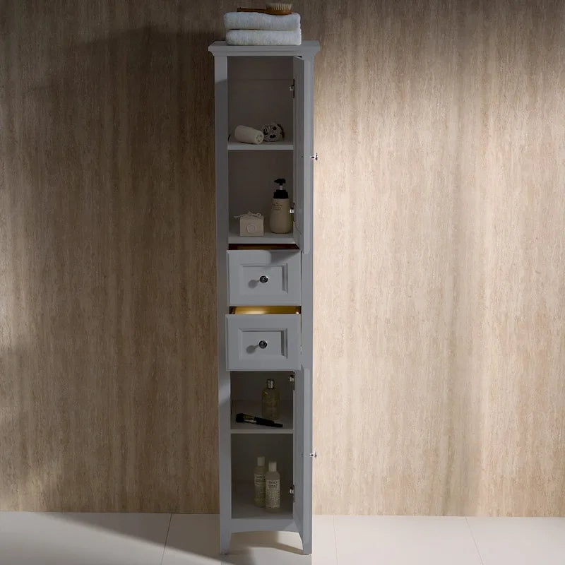 Tour de rangement de salle de bain sur pied