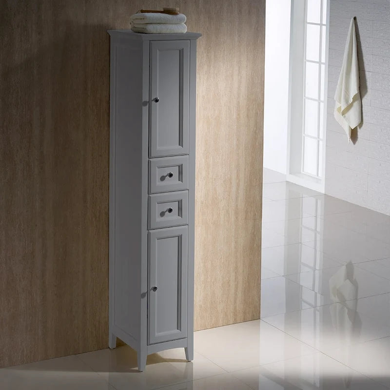 Tour de rangement de salle de bain sur pied