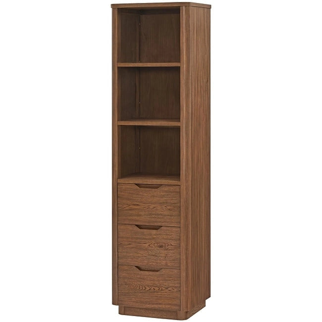 Colonne de salle de bain autoportante en bois