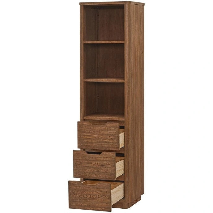 Colonne de salle de bain autoportante en bois