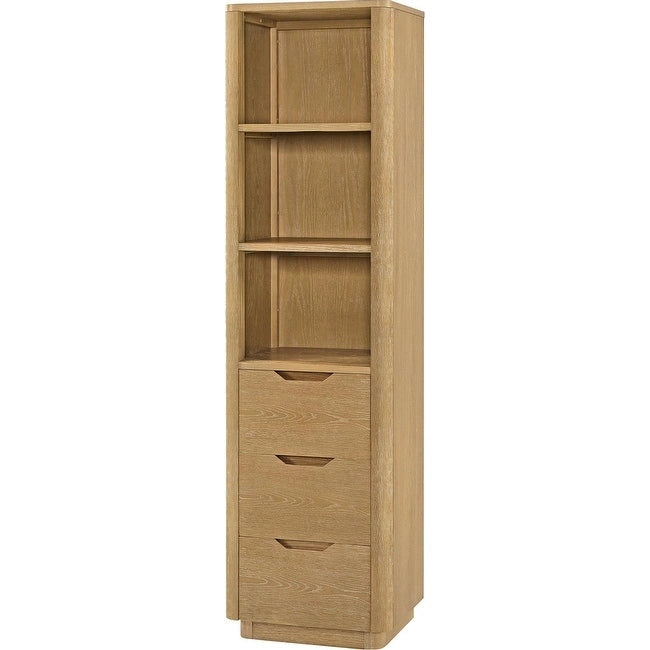 Colonne de salle de bain autoportante en bois