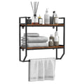 Étagère de salle de bain murale industrielle 2 niveaux
