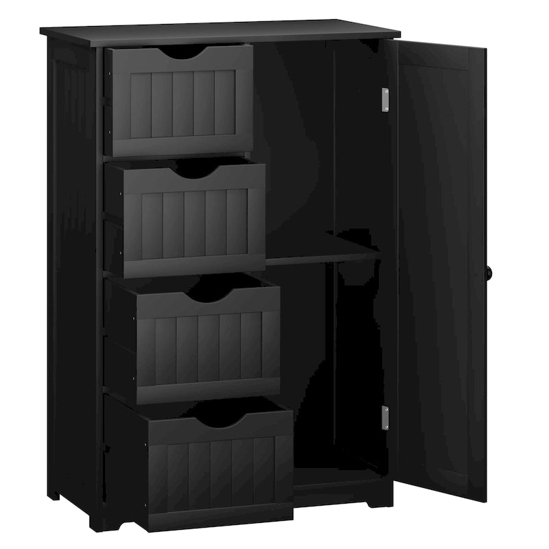 Meuble de Rangement au Sol avec 4 Tiroirs Réglables
