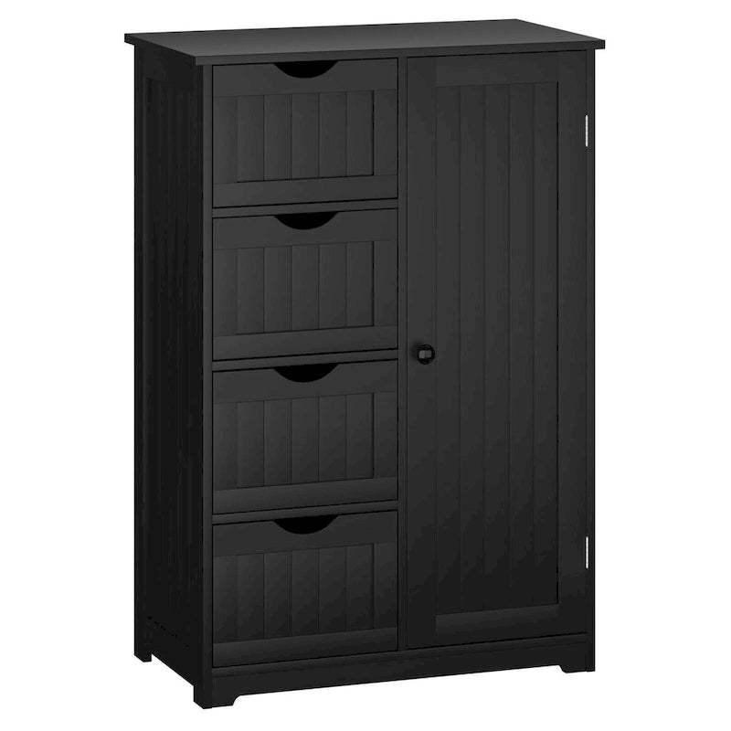Meuble de Rangement au Sol avec 4 Tiroirs Réglables