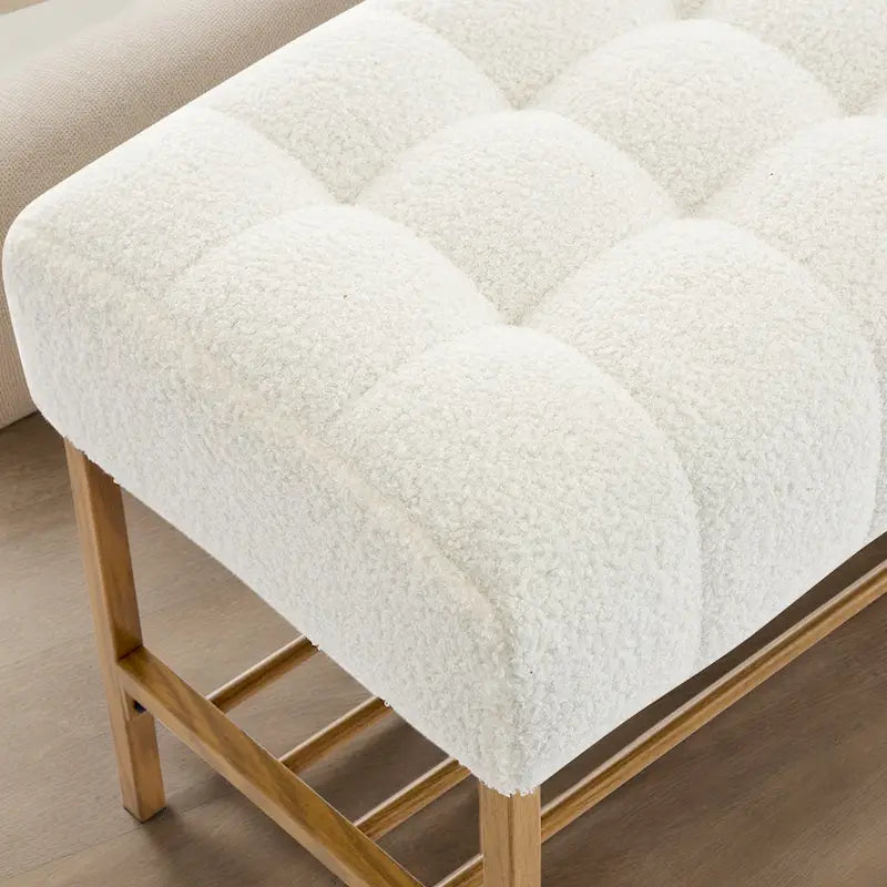 Banc à chaussures de rangement pour entrée, banc de rangement moderne rembourré avec étagère