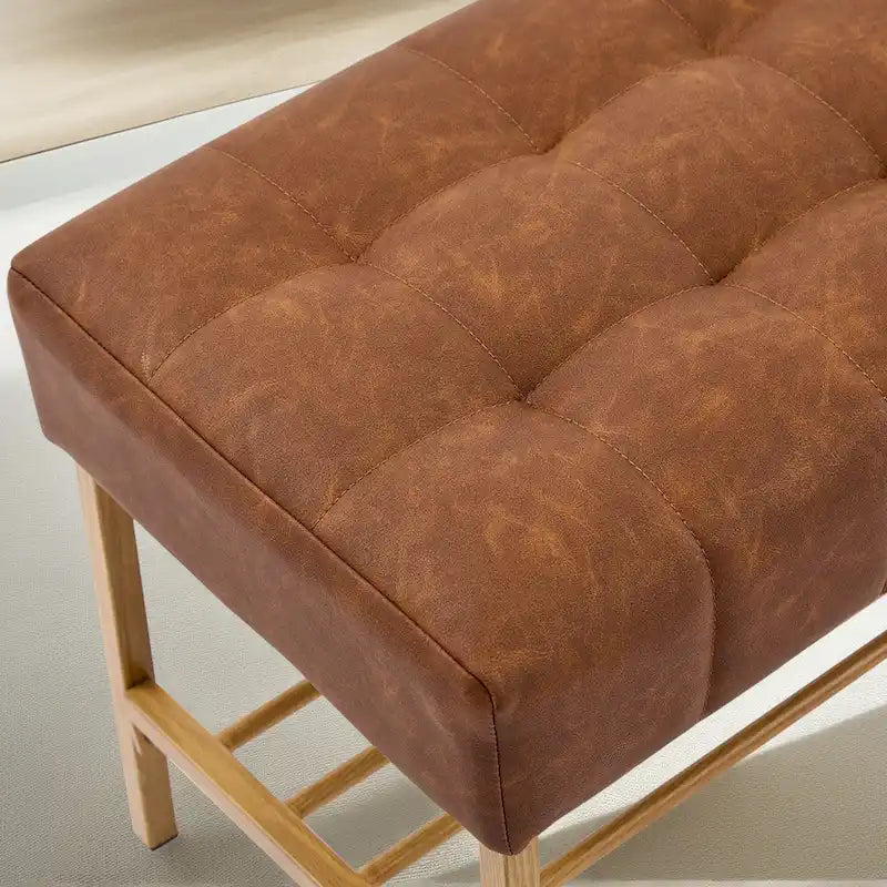 Banc à chaussures de rangement pour entrée, banc de rangement moderne rembourré avec étagère