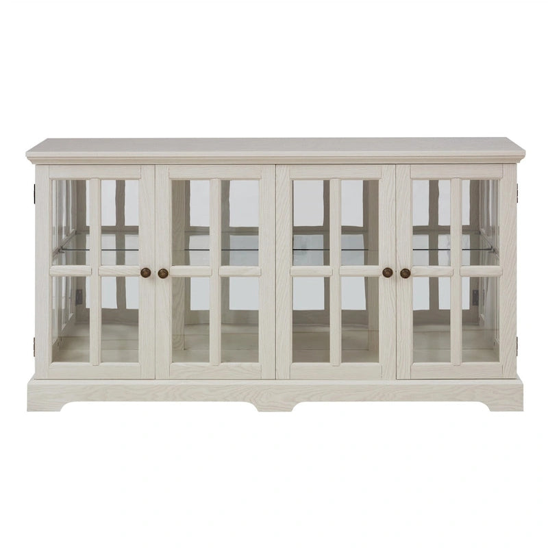 Vitrine d'exposition LED antique avec 4 portes en treillis en verre