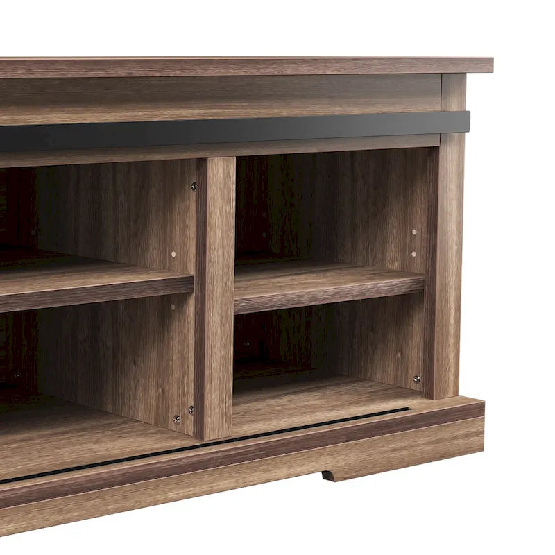 Banc de rangement avec porte coulissante et étagère réglable