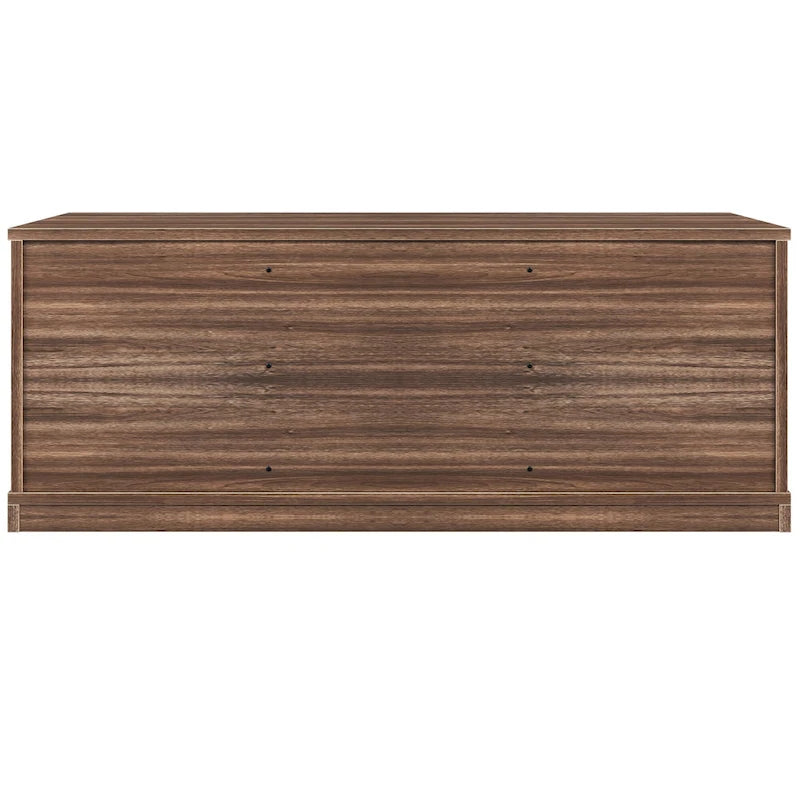 Banc de rangement avec porte coulissante et étagère réglable