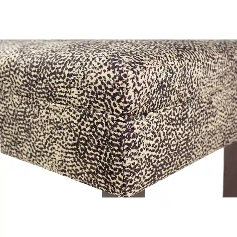 Banc d'intérieur de salon rembourré guépard