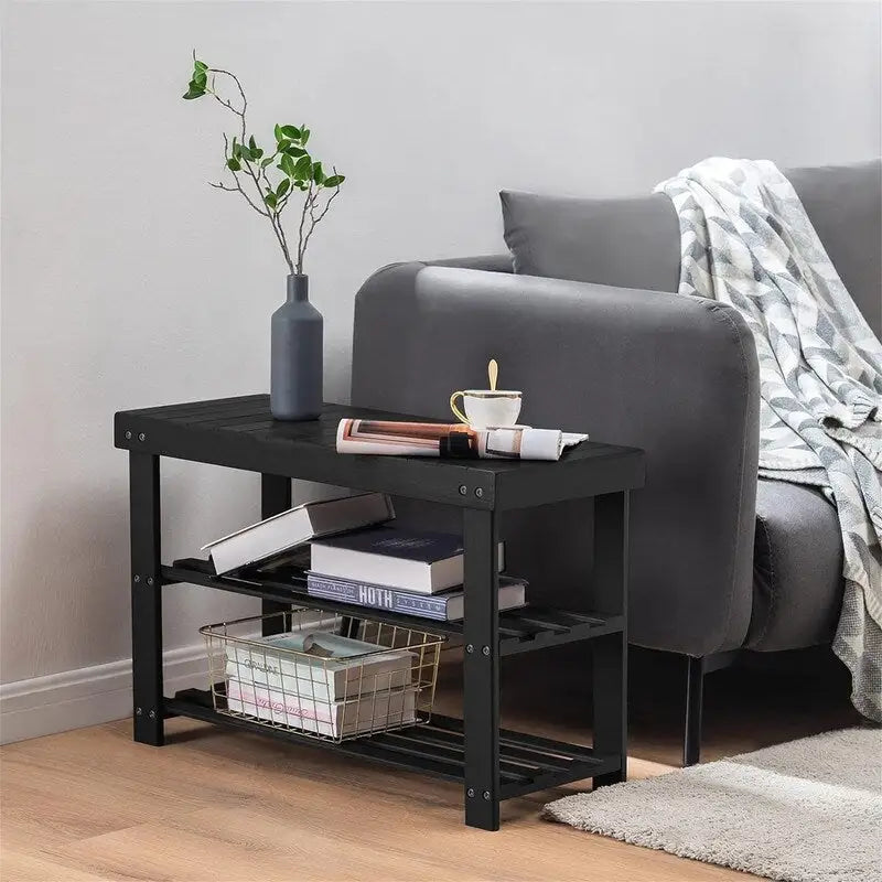 Banc range-chaussures 3 niveaux - 28P x 70l x 45H cm