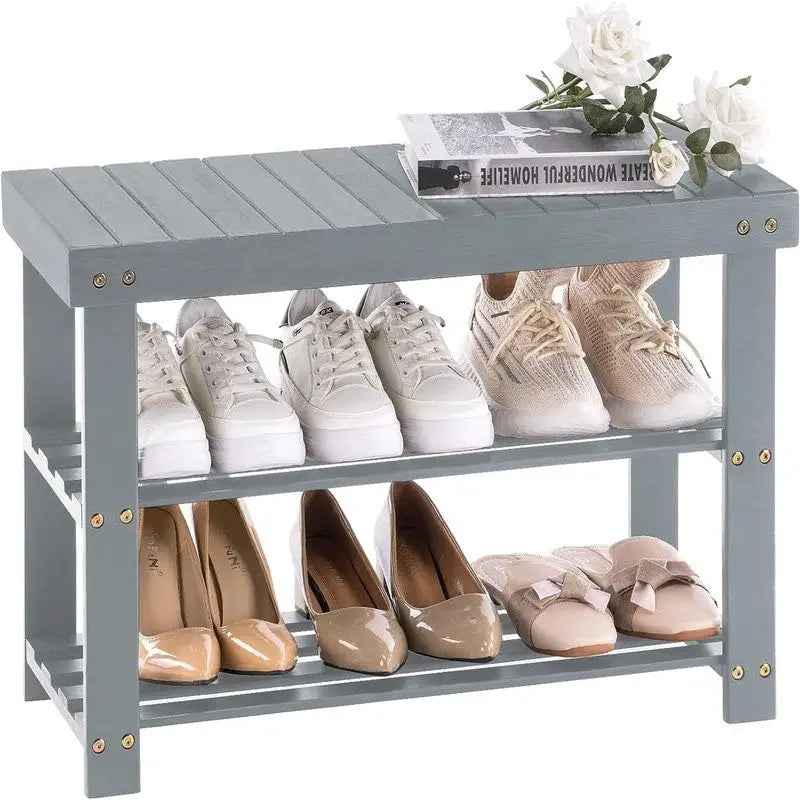 Banc range-chaussures 3 niveaux - 28P x 70l x 45H cm