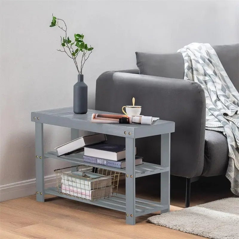 Banc range-chaussures 3 niveaux - 28P x 70l x 45H cm
