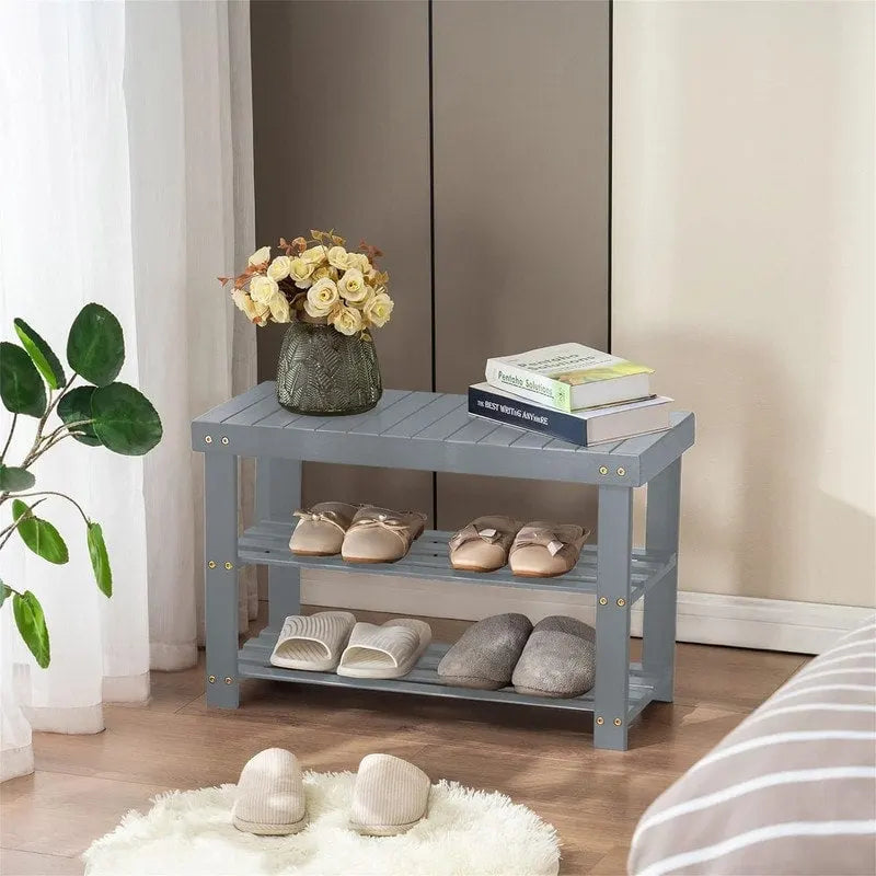 Banc range-chaussures 3 niveaux - 28P x 70l x 45H cm