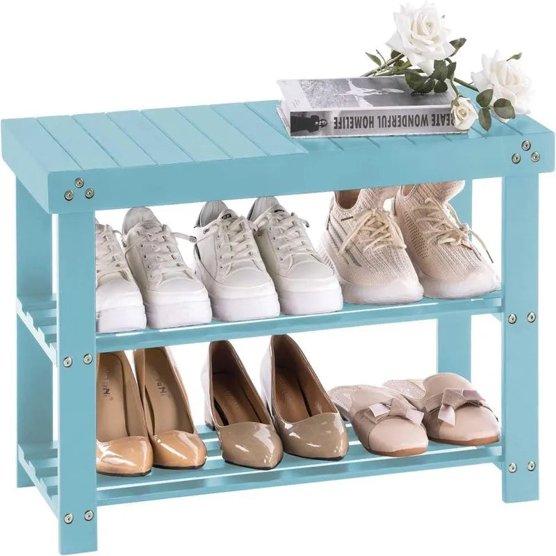 Banc range-chaussures 3 niveaux - 28P x 70l x 45H cm