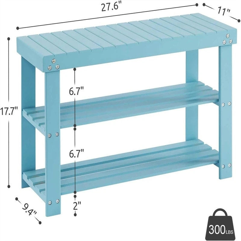 Banc range-chaussures 3 niveaux - 28P x 70l x 45H cm