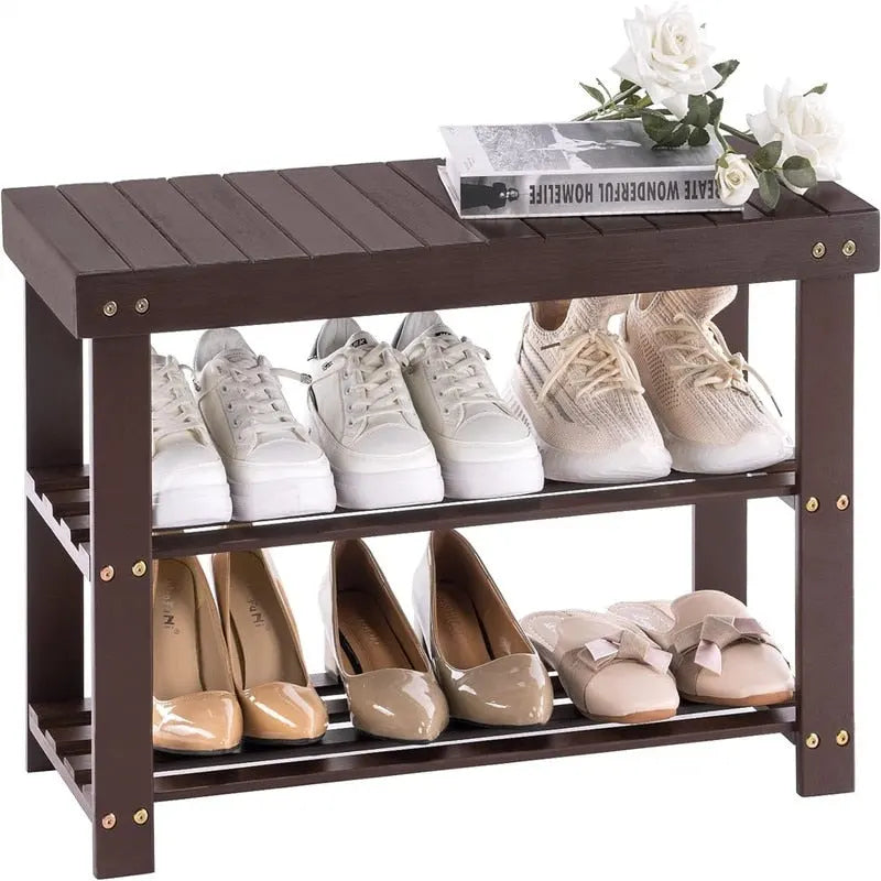 Banc range-chaussures 3 niveaux - 28P x 70l x 45H cm