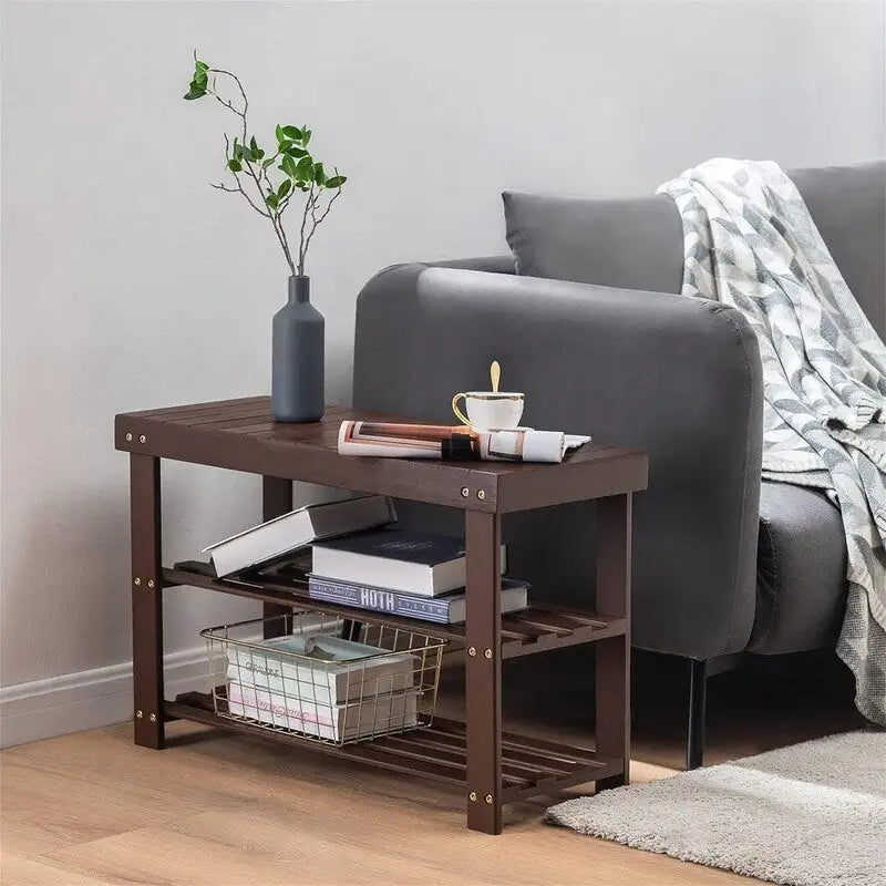 Banc range-chaussures 3 niveaux - 28P x 70l x 45H cm