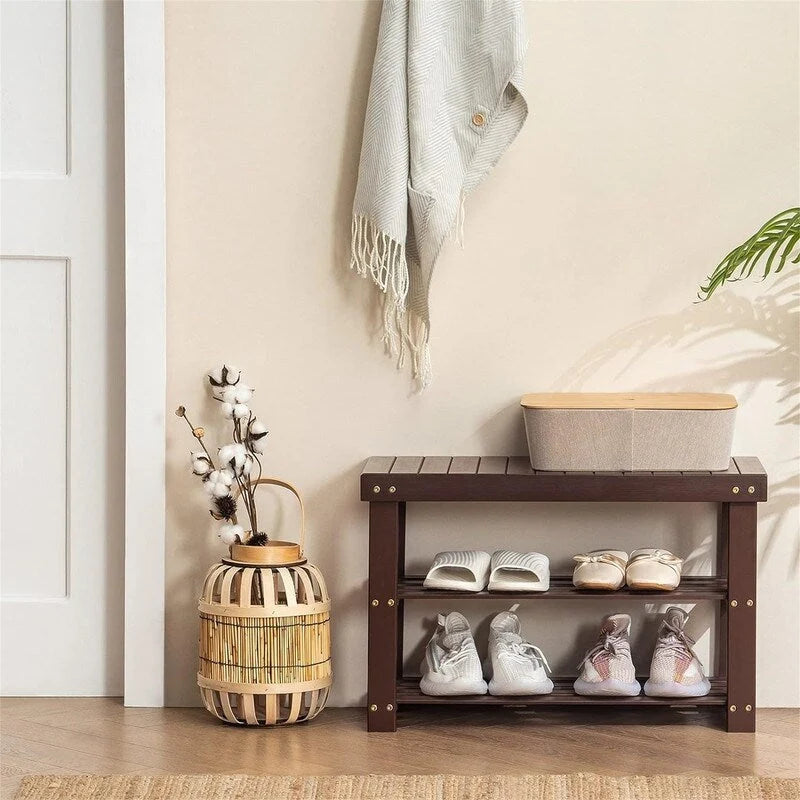 Banc range-chaussures 3 niveaux - 28P x 70l x 45H cm