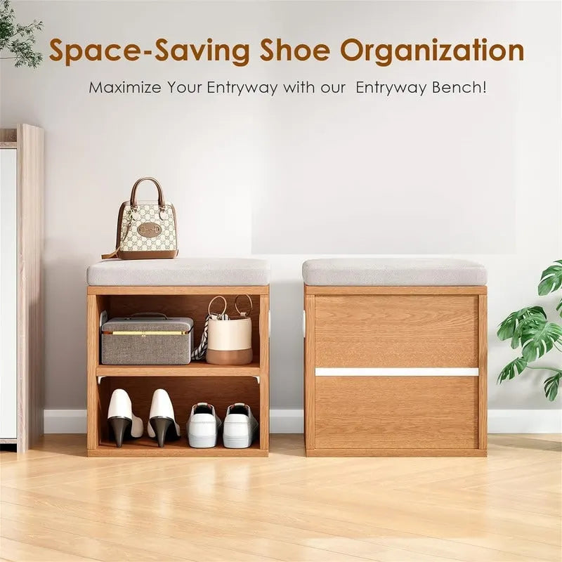 Banc à chaussures pour entrée - 15P x 11L x 16H
