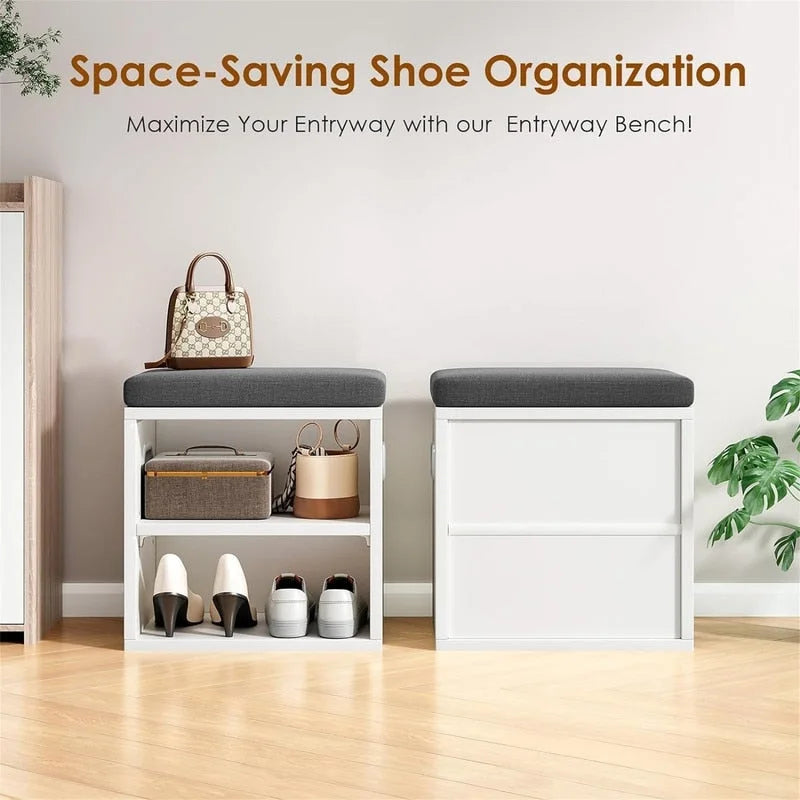 Banc à chaussures pour entrée - 15P x 11L x 16H