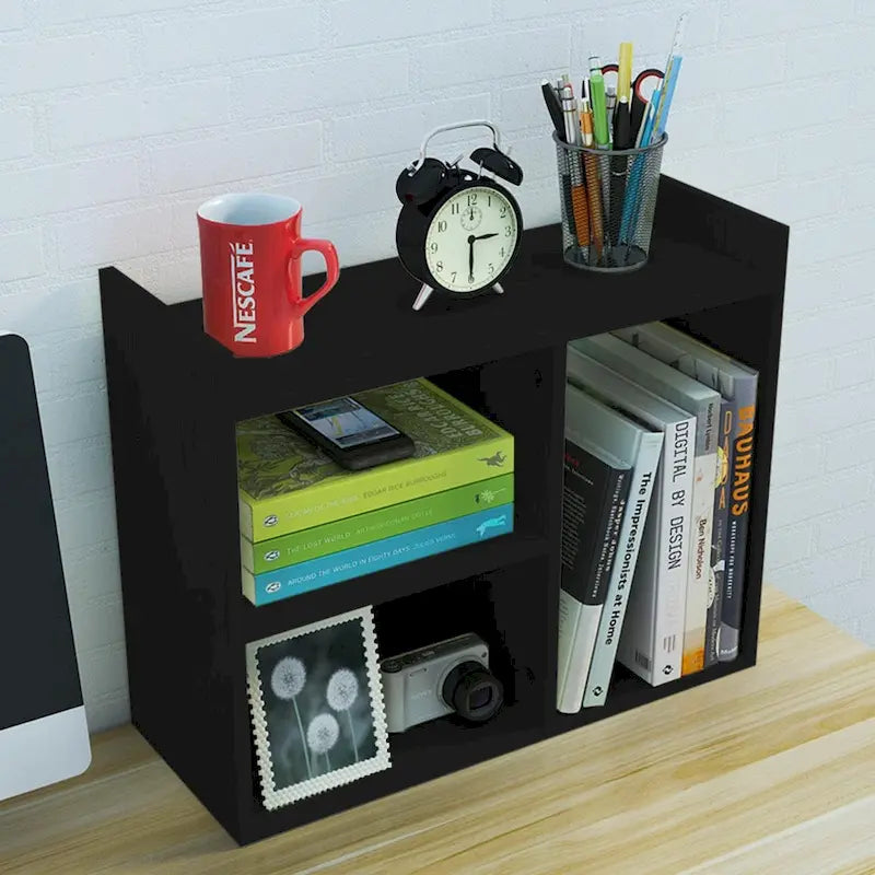 Étagère de Rangement de Bureau en Bois avec Rangement