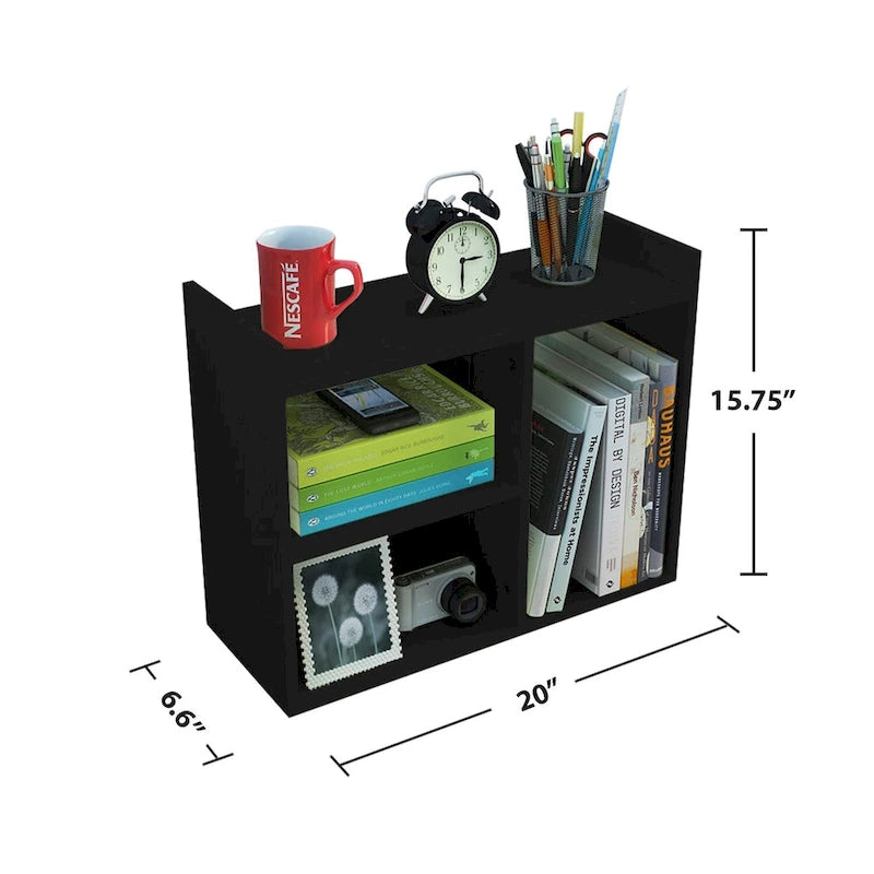 Étagère de Rangement de Bureau en Bois avec Rangement