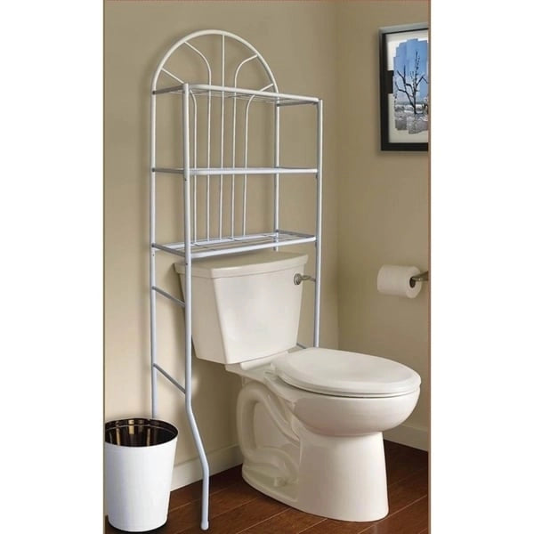 Étagère de salle de bain peu encombrante en métal