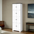Armoire de rangement haute avec portes et étagères