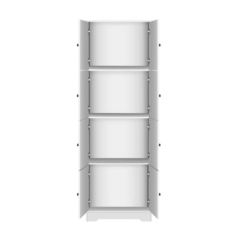 Armoire de rangement haute avec portes et étagères