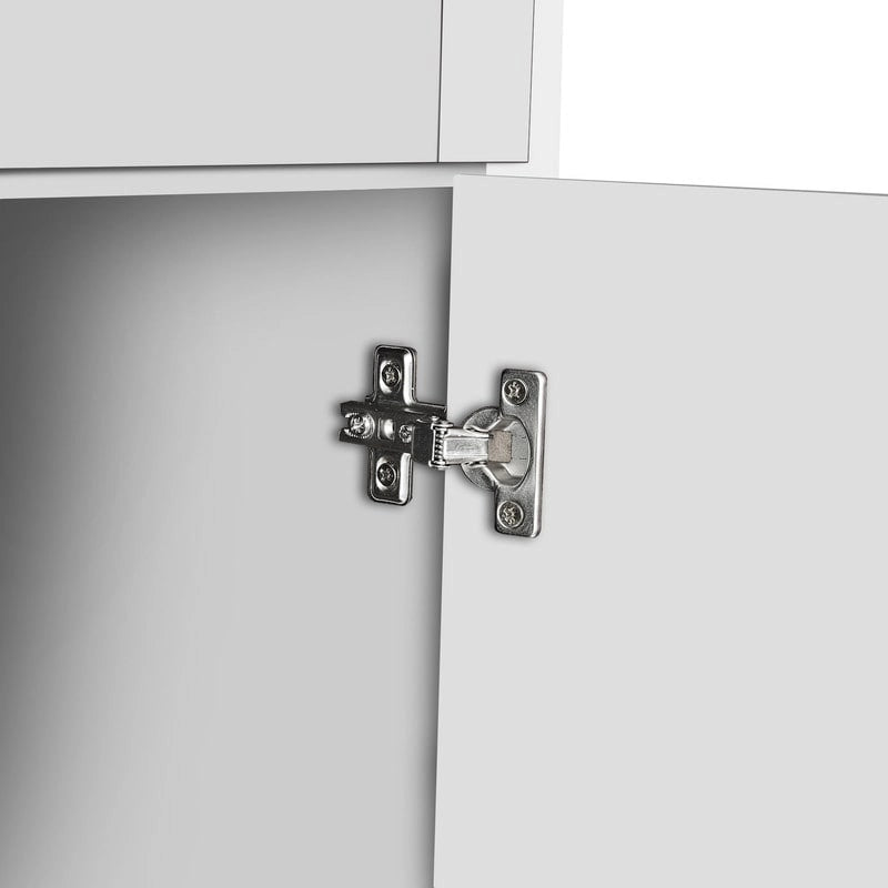 Armoire de rangement haute avec portes et étagères