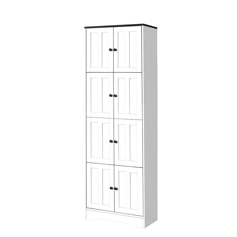 Armoire de rangement haute avec portes et étagères