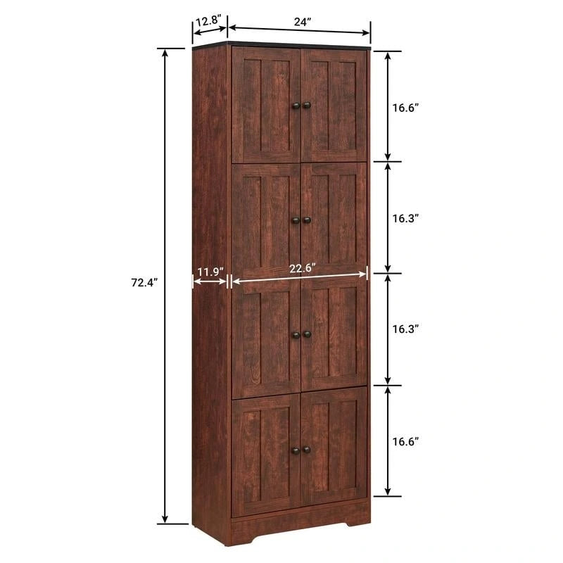 Armoire de rangement haute avec portes et étagères