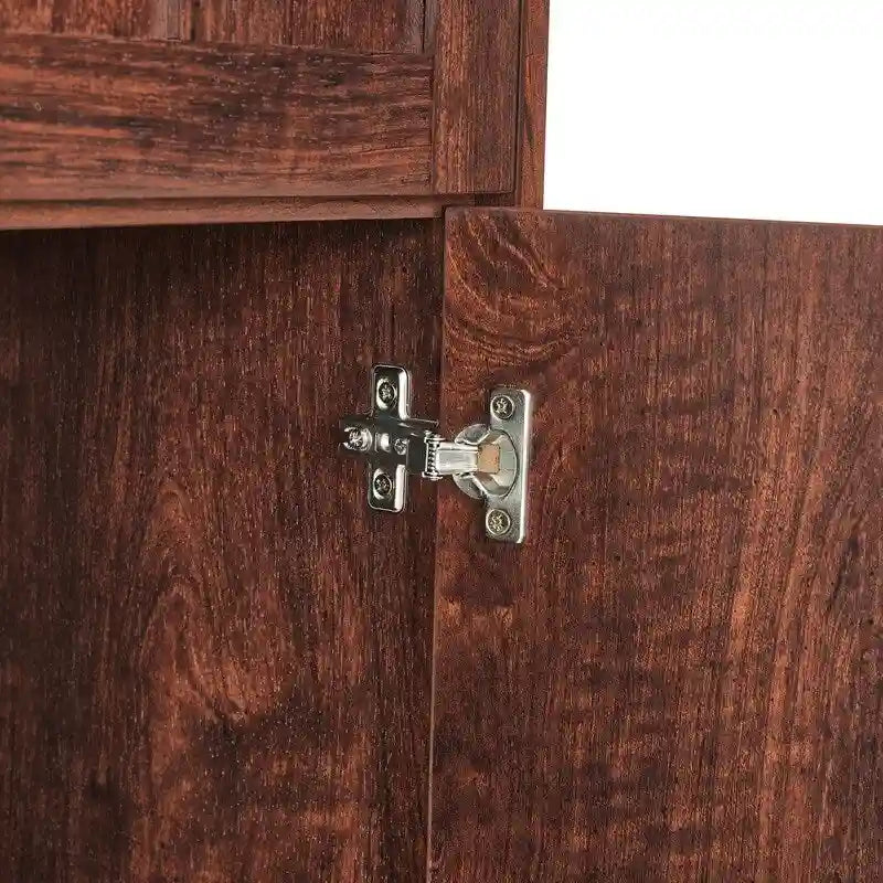 Armoire de rangement haute avec portes et étagères