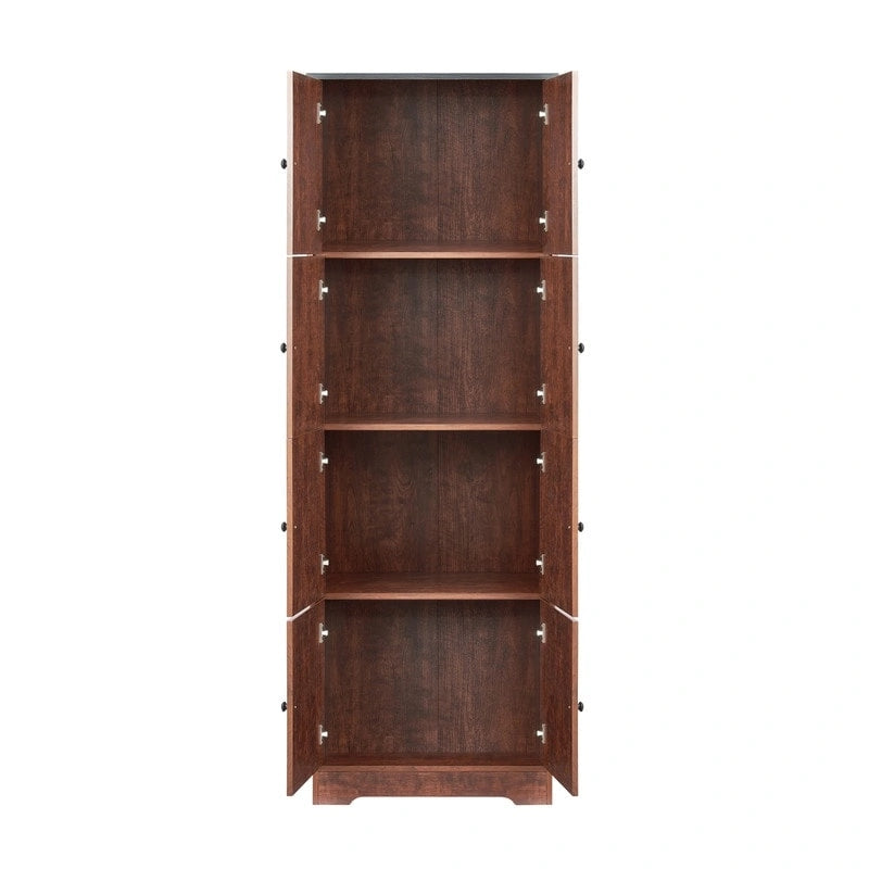 Armoire de rangement haute avec portes et étagères