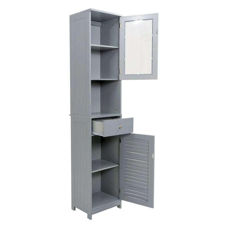 70.9 H Bathroom Storage Cabinet with 2 Doors & 1 Drawer,Freestanding Storage Tower