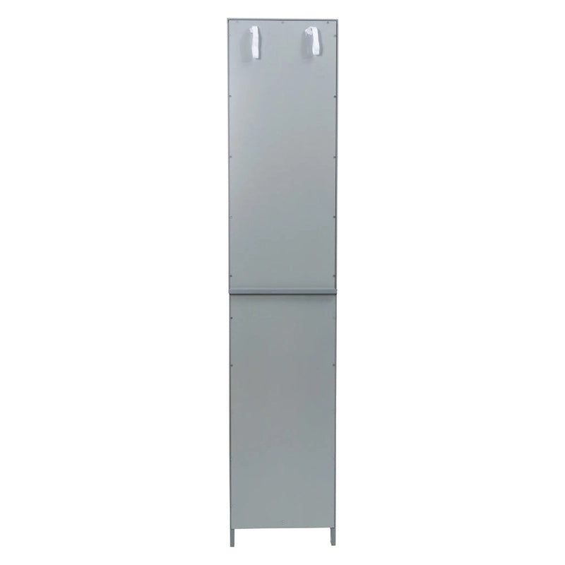 Meuble de Rangement de Salle de Bain de 180 cm de Haut avec 2 Portes et 1 Tiroir, Colonne de Rangement Autonome