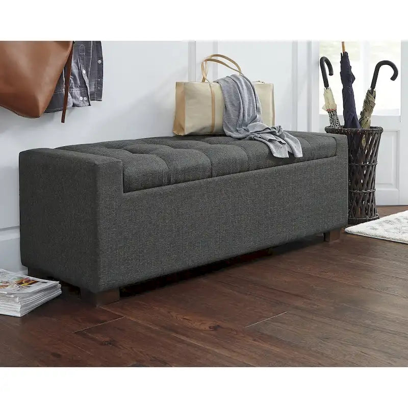 Signature Design by Ashley Cortwell Dark Grey Storage Bench - 54W x 18D x 18H