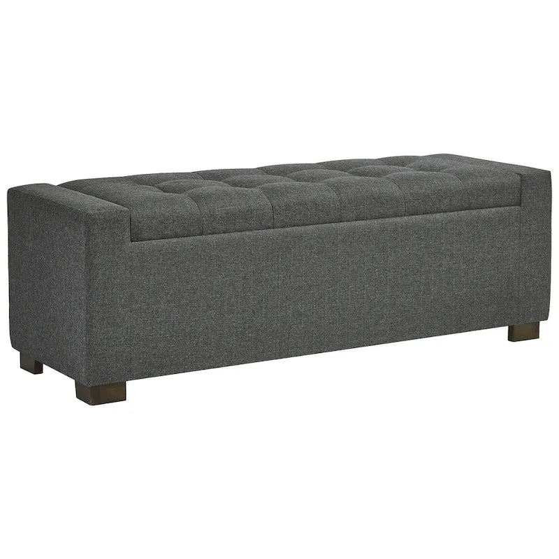 Banc de rangement gris foncé - 54 la. x 18 prof. x 18 haut.