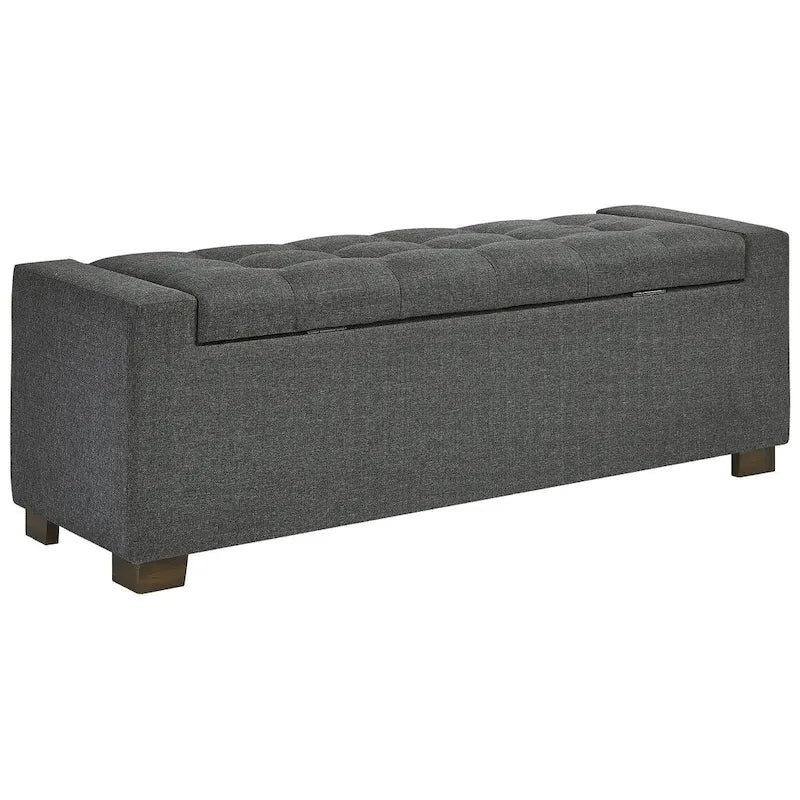 Banc de rangement gris foncé - 54 la. x 18 prof. x 18 haut.