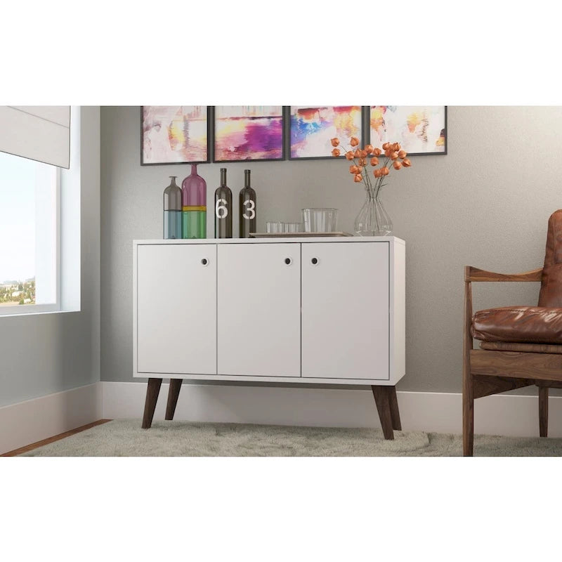 Meuble de buffet avec 3 étagères et 3 portes