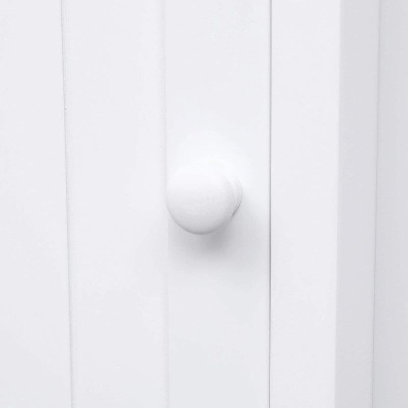Meuble de salle de bain d'angle triangulaire avec étagère