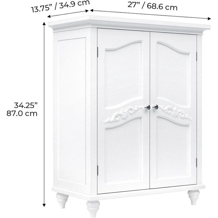 Meuble de rangement au sol indépendant en bois - 14P x 30L x 74,2H