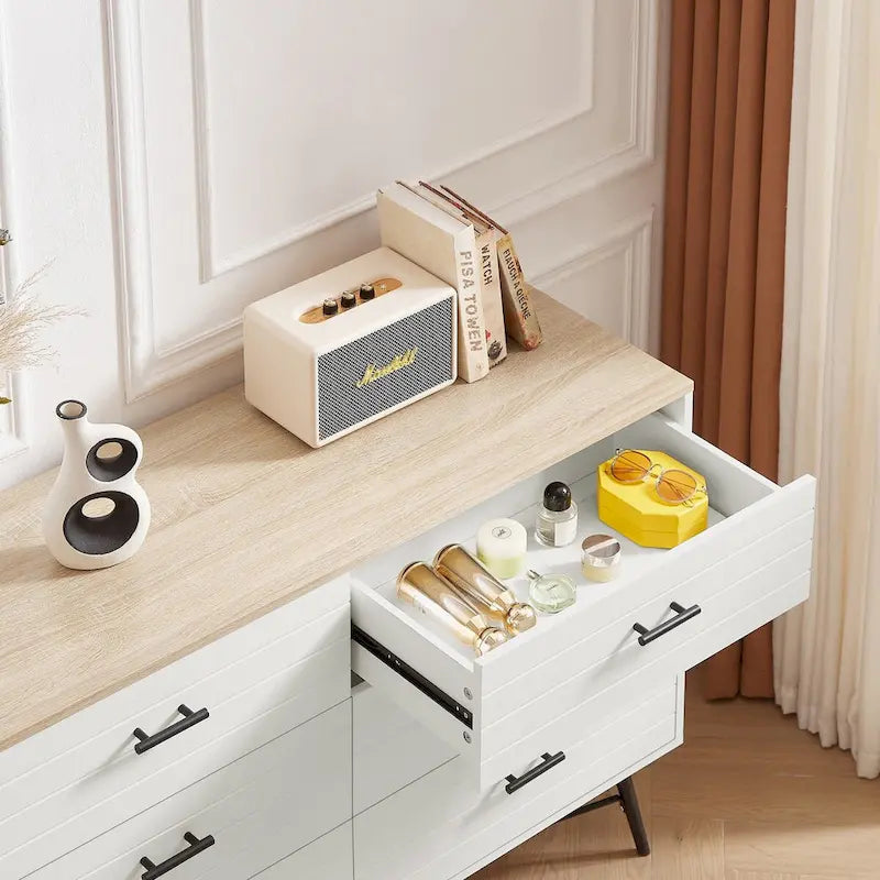 Chambre Moderne avec Commode à 6 Tiroirs Profonds