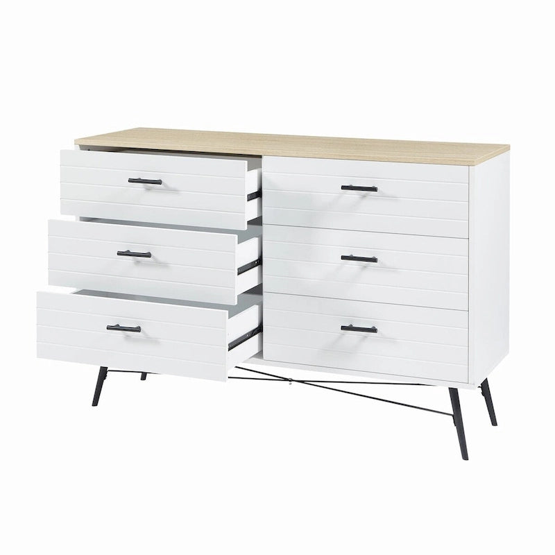 Chambre Moderne avec Commode à 6 Tiroirs Profonds