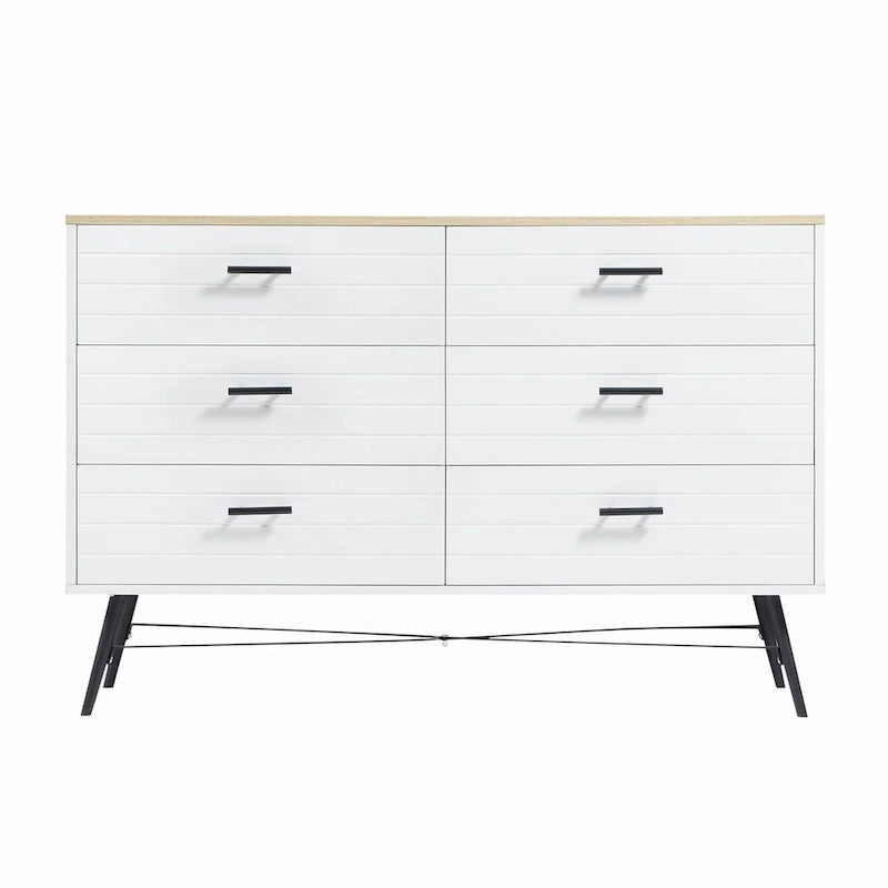 Chambre Moderne avec Commode à 6 Tiroirs Profonds