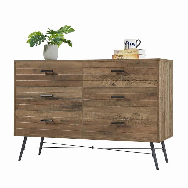 Chambre Moderne avec Commode à 6 Tiroirs Profonds