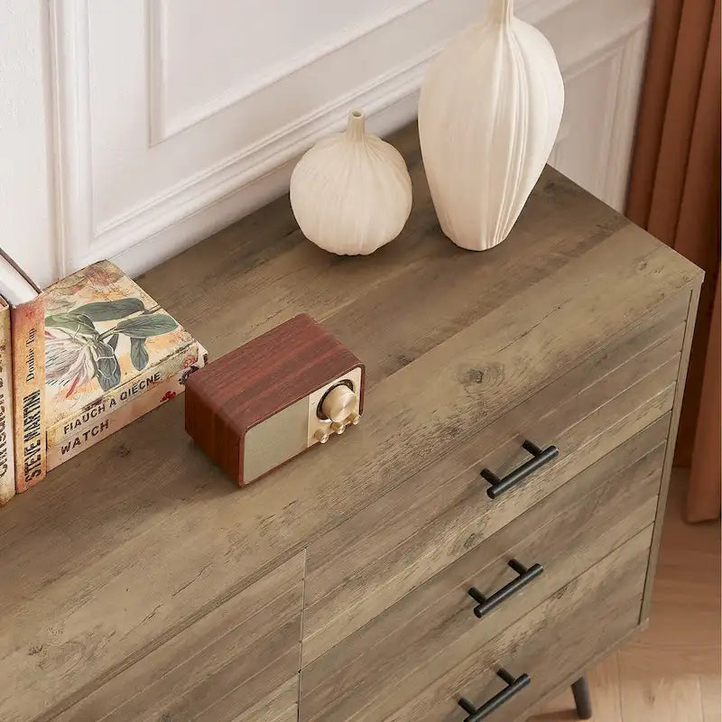 Chambre Moderne avec Commode à 6 Tiroirs Profonds