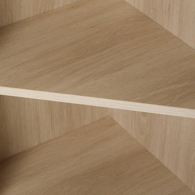 Meuble d'angle, Porte en rotin, Tables d'angle autoportantes pour petits espaces, Étagère d'angle pour salon, cuisine, salle de bain